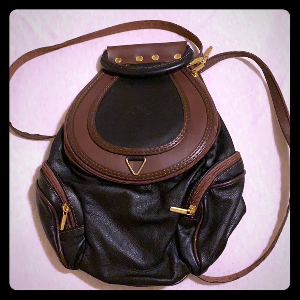 Italian backpack from leather market in Florence